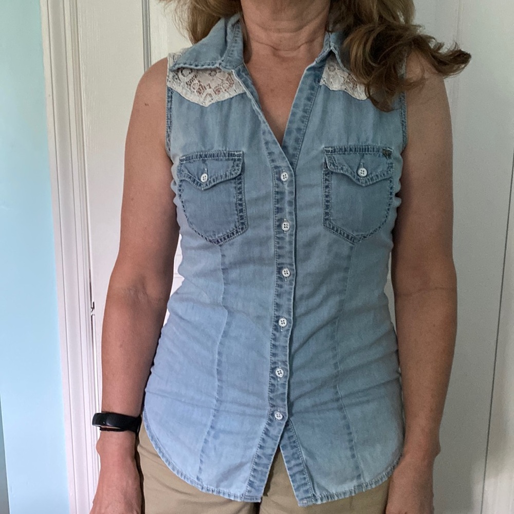 Buffalo David Britton S/P Jean & Lace Top